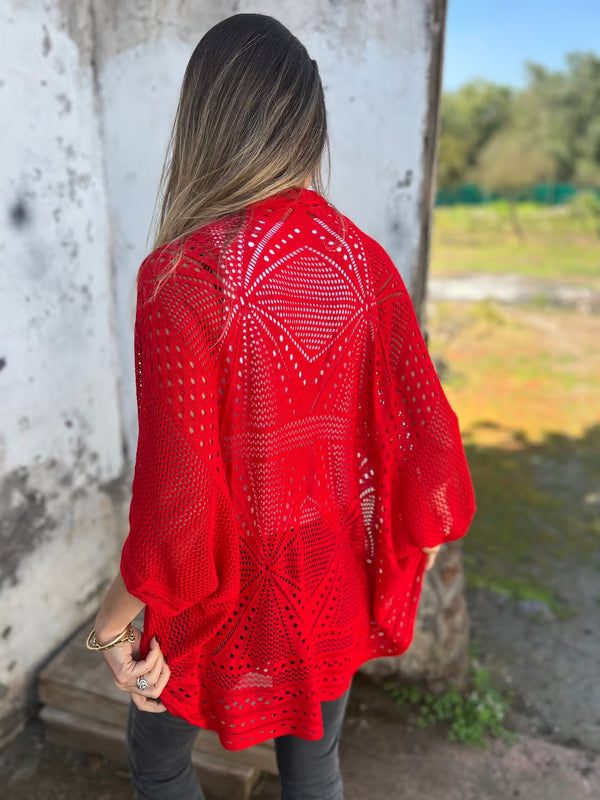 Alithia - Let cardigan med halvlange ærmer