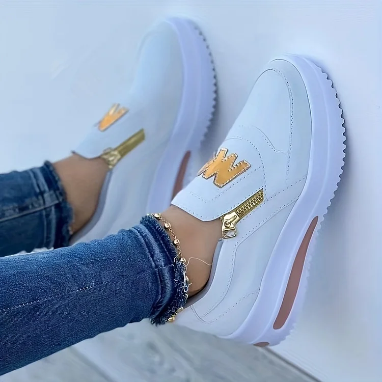 Nella - Komfortable ortopædiske sko med casual slip-on-plateau til kvinder