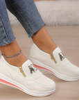Nella - Komfortable ortopædiske sko med casual slip-on-plateau til kvinder