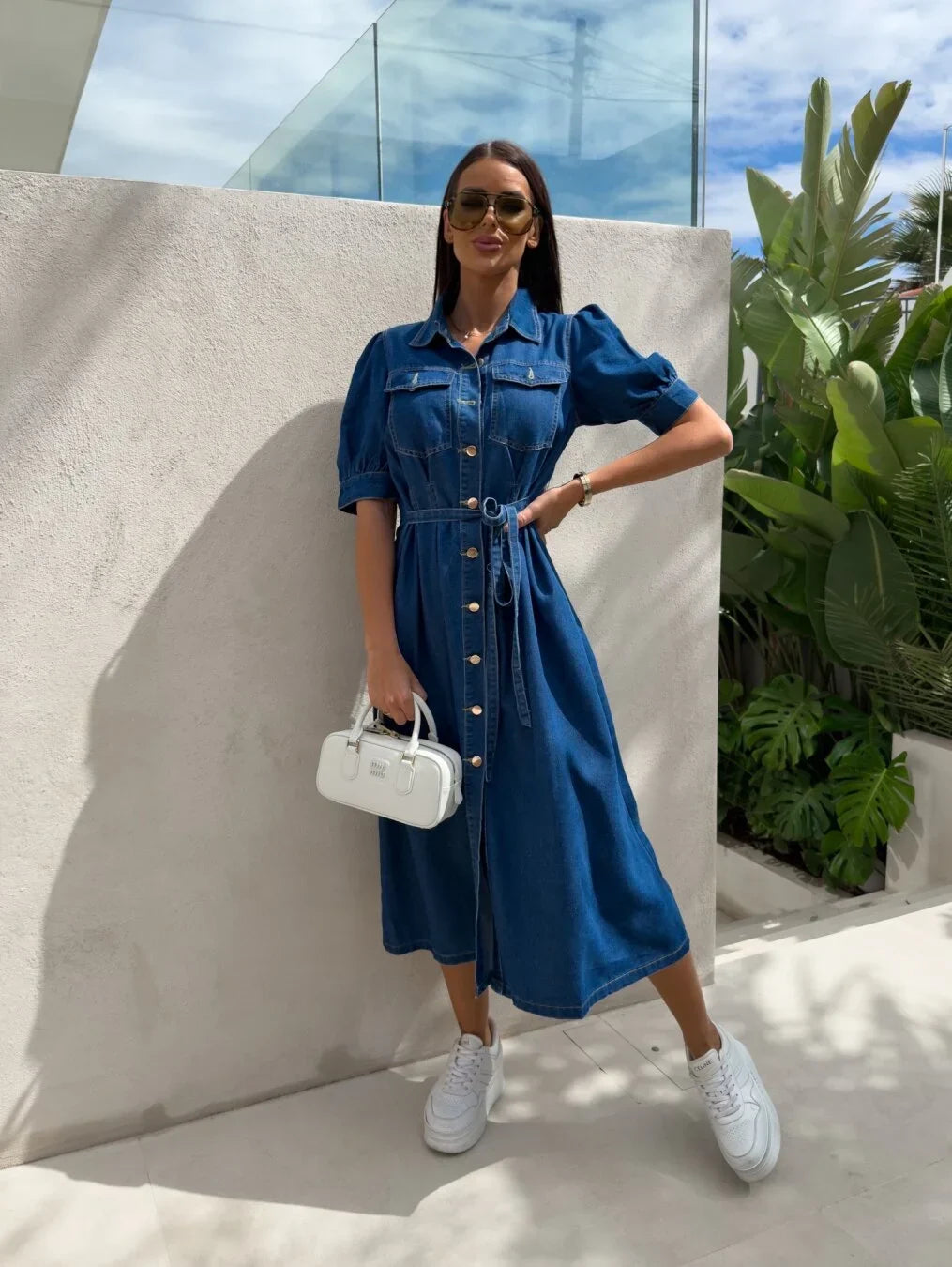 Daphne - Sunshine denimkjole