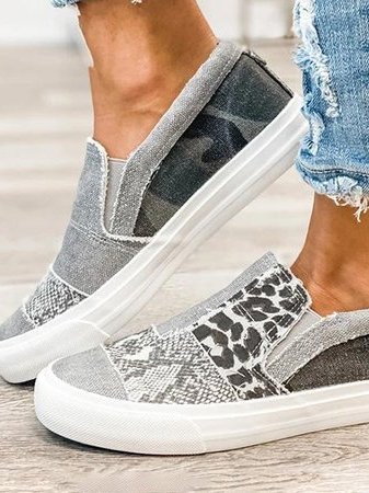 Yana - Trendy slip-on sneakers med smukt print