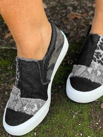 Yana - Trendy slip-on sneakers med smukt print