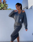 Alexis - Casual sæt med sweatshirt og kjole