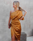 Estelle️ - One shoulder-kjole i satin