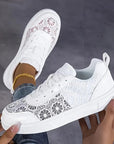 Jorexa - Sneakers til damer i åndbar blonde i casual elegant stil