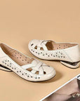 Kavrine - Flade sko til kvinder i udskåret læder, elegant slip-on
