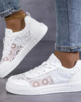 Jorexa - Sneakers til damer i åndbar blonde i casual elegant stil