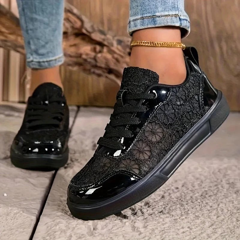 Jorexa - Sneakers til damer i åndbar blonde i casual elegant stil