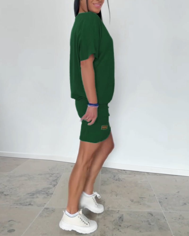Demyra - Kort stretchkjole til kvinder i sort casual chic stil