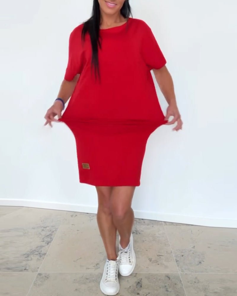 Demyra - Kort stretchkjole til kvinder i sort casual chic stil