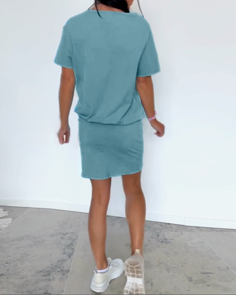Demyra - Kort stretchkjole til kvinder i sort casual chic stil
