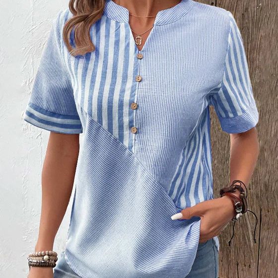 Liva - Stribet bluse