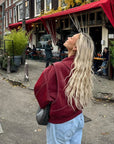 Faye - Oversized læderjakke