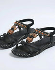 Hovira - Behagelige flade bohemesandaler i Ibiza chic-stil