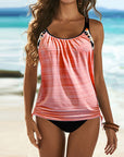 Augustus - stilfuld ensfarvet tankini med leopardprint