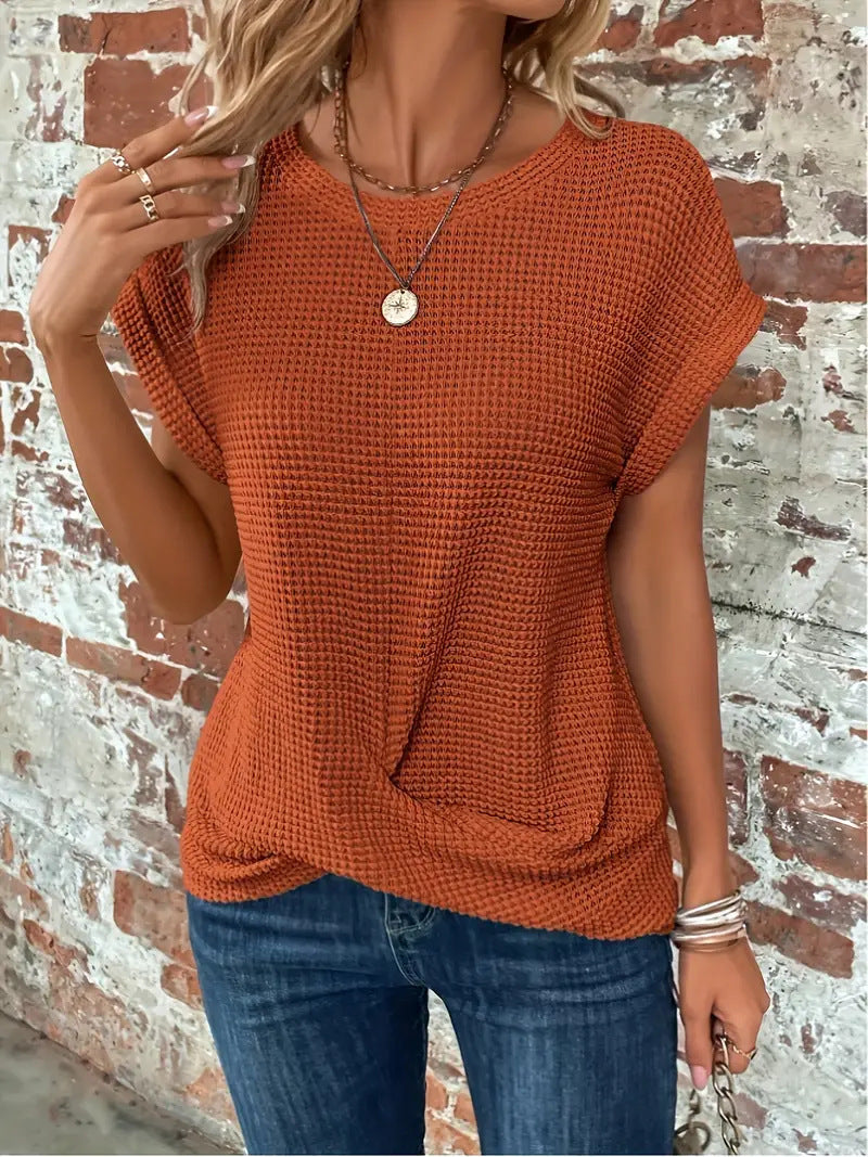 Clarissa - Elegant sommertop med rund hals