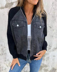 Lilia - Denimjakke med lynlås