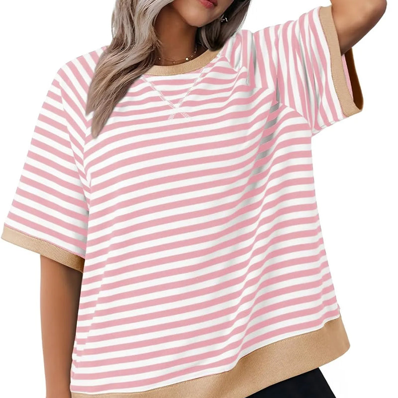 Puck - Casual stribet T-shirt