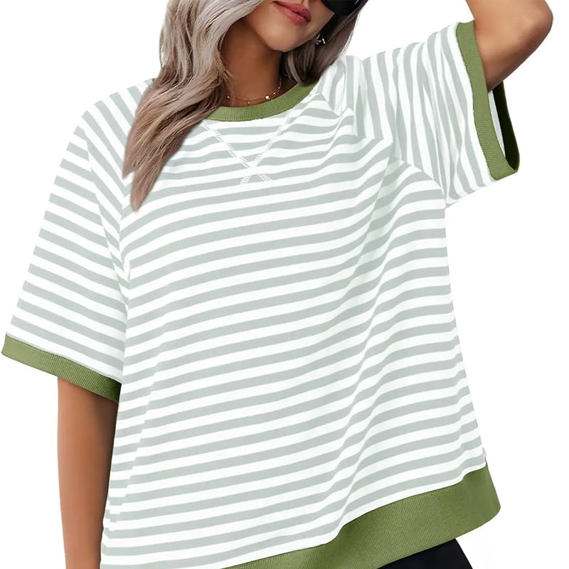 Puck - Casual stribet T-shirt