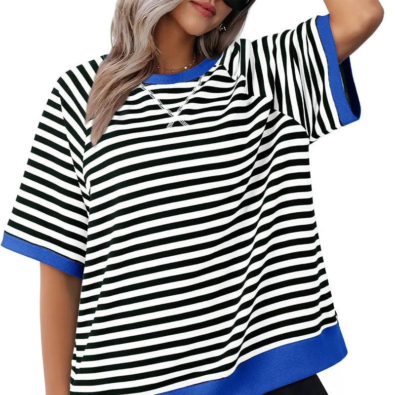 Puck - Casual stribet T-shirt
