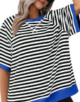 Puck - Casual stribet T-shirt