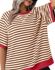 Puck - Casual stribet T-shirt
