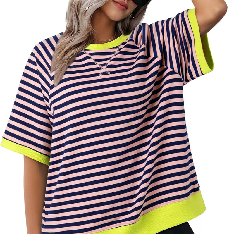 Puck - Casual stribet T-shirt