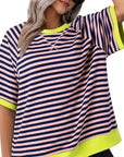 Puck - Casual stribet T-shirt