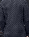Mirko - Elegant herresweater med struktur og høj krave