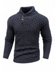 Mirko - Elegant herresweater med struktur og høj krave