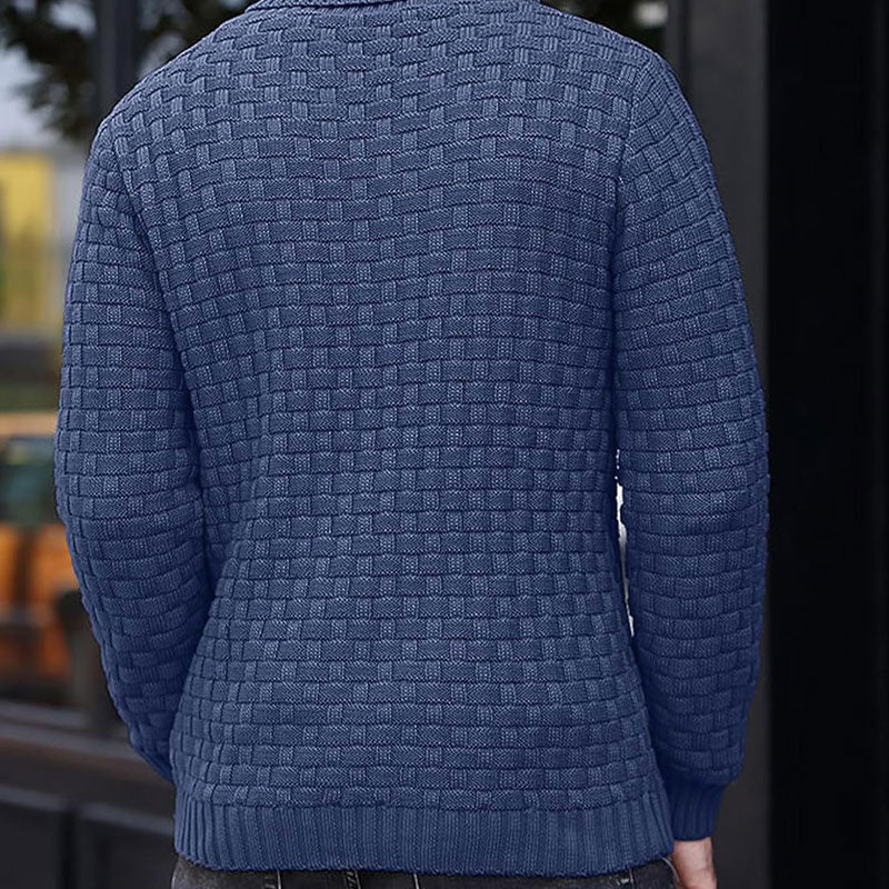 Mirko - Elegant herresweater med struktur og høj krave