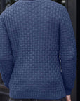 Mirko - Elegant herresweater med struktur og høj krave