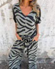 Alina - Todelt sæt med zebraprint til kvinder