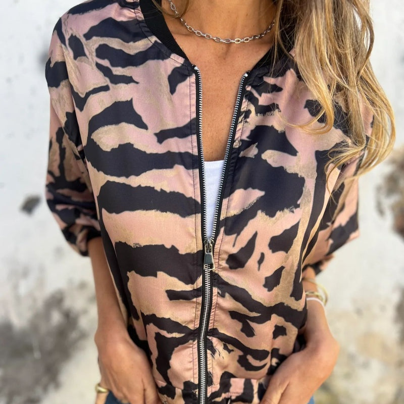 Hermione - Smuk jakke med zebraprint