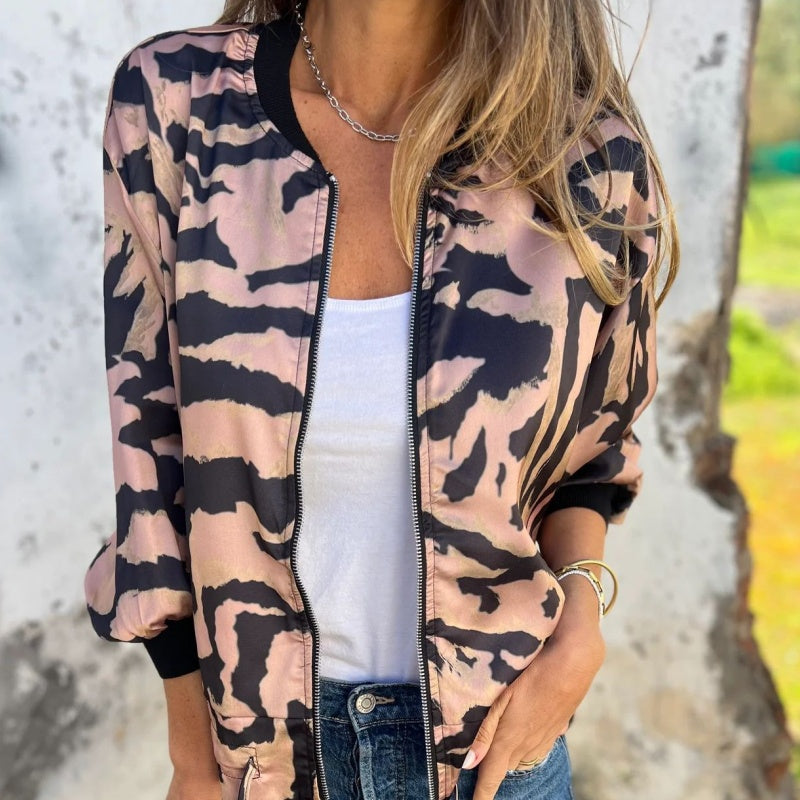 Hermione - Smuk jakke med zebraprint