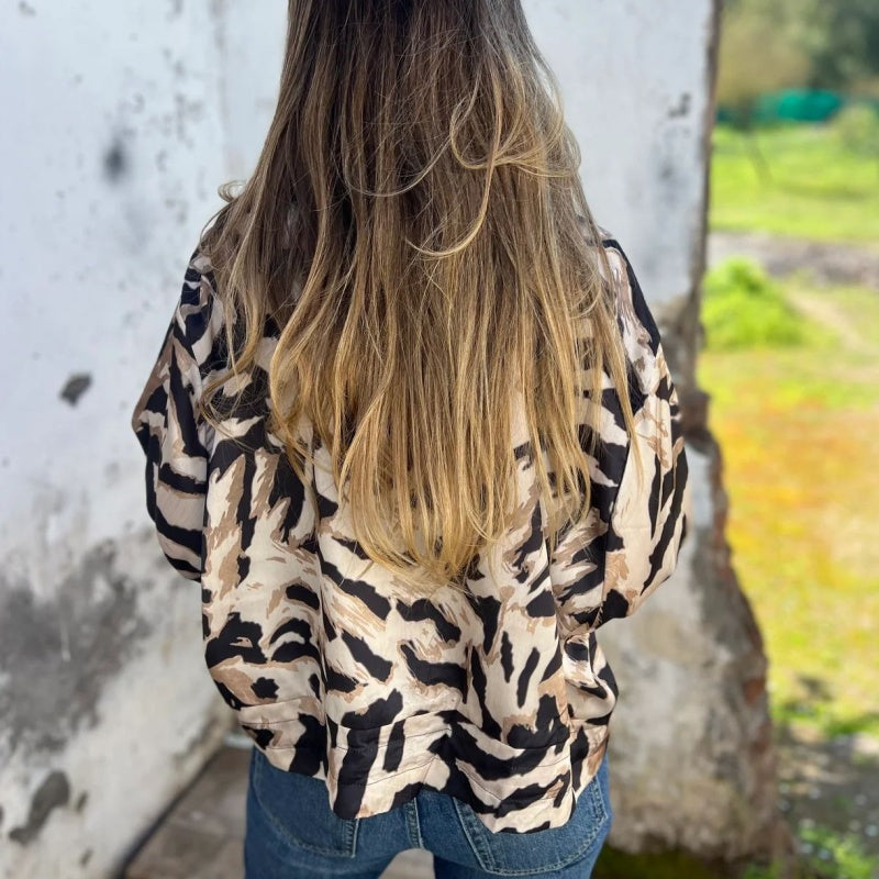 Hermione - Smuk jakke med zebraprint