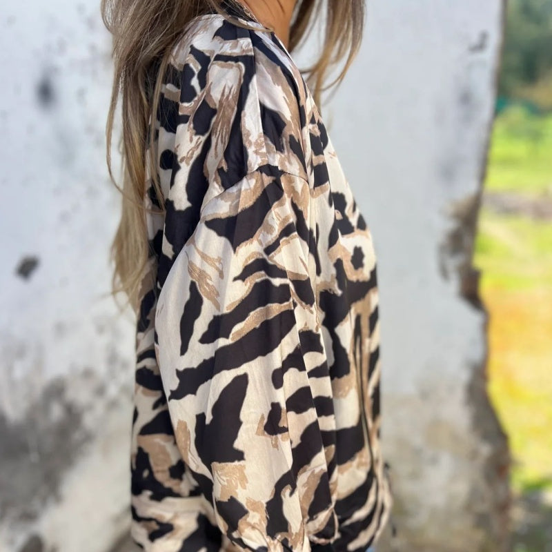Hermione - Smuk jakke med zebraprint