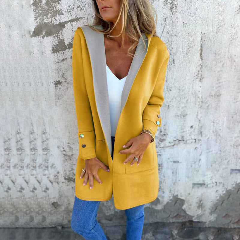 Poppy - Jakke med hætte i colorblock