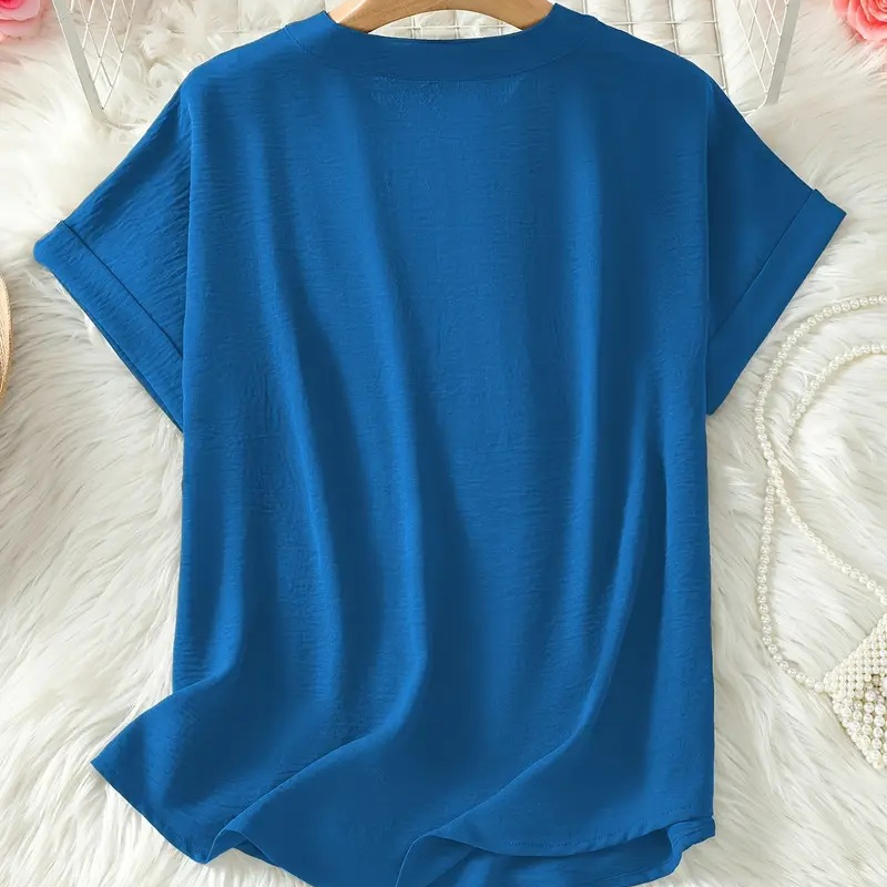Sylmira - Elegant løs bluse med V-hals