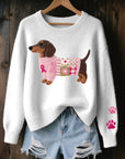 Avelynesse - Blød sweater med gravhund og håndværksmæssig charme