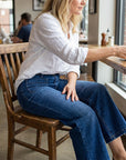 Rexelle - Jeans til kvinder med høj talje og vid pasform, denimkomfort & moderne stil