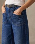 Rexelle - Jeans til kvinder med høj talje og vid pasform, denimkomfort & moderne stil