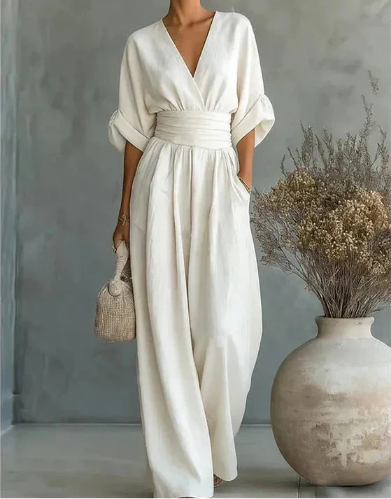 Avelissea - Jumpsuit til kvinder med V-hals