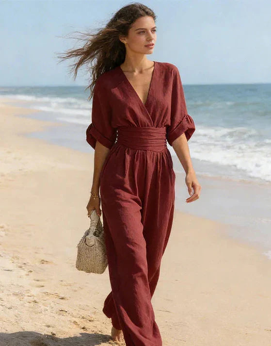 Avelissea - Jumpsuit til kvinder med V-hals