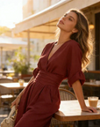 Avelissea - Jumpsuit til kvinder med V-hals