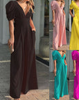 Rosenya - Elegant jumpsuit til damer med V-hals og palazzobukser