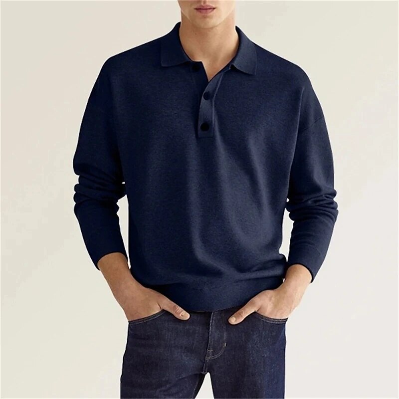 Luca - Poloshirt med lange ærmer